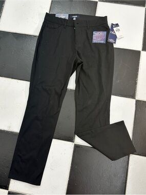 Chaps Black Women's Straight Leg Chinos